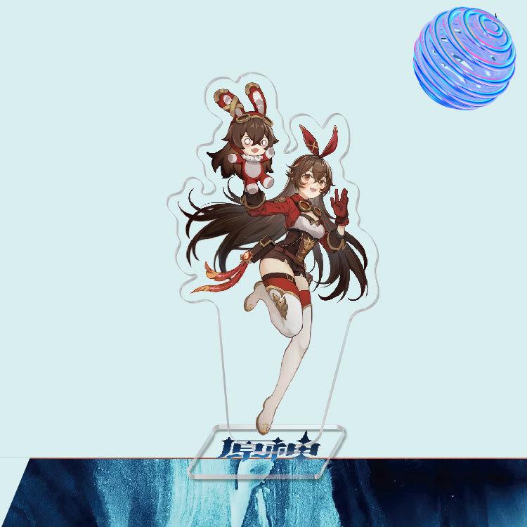 Anime Game Genshin Impact Peripheral Acrylic Cosplay Character Hero Theme Stand Acrylic Figure Stand Model Plate Desk Decor Ornament Gift