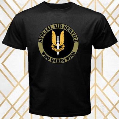 Черная футболка унисекс с логотипом UK British Sas Special Air Service