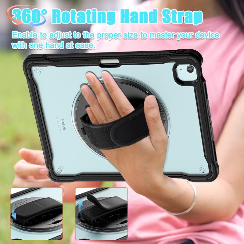 IPad Air 13 Case With Rotating Hand Strap Stand Shockproof Full Cover Pro 11 M4 Slim Matte Protective Shell