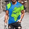 New Fashion Summer Hot Sale 3D Map Men's/women's T Shirt 3D Print Short-sleeved Men's Tops Clothing Plus Size