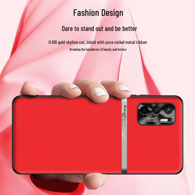 Compatible with Redmi Note 10 5G, Liquid Leather Protective Case - Anti-Fall & Anti-Fouling Cover.