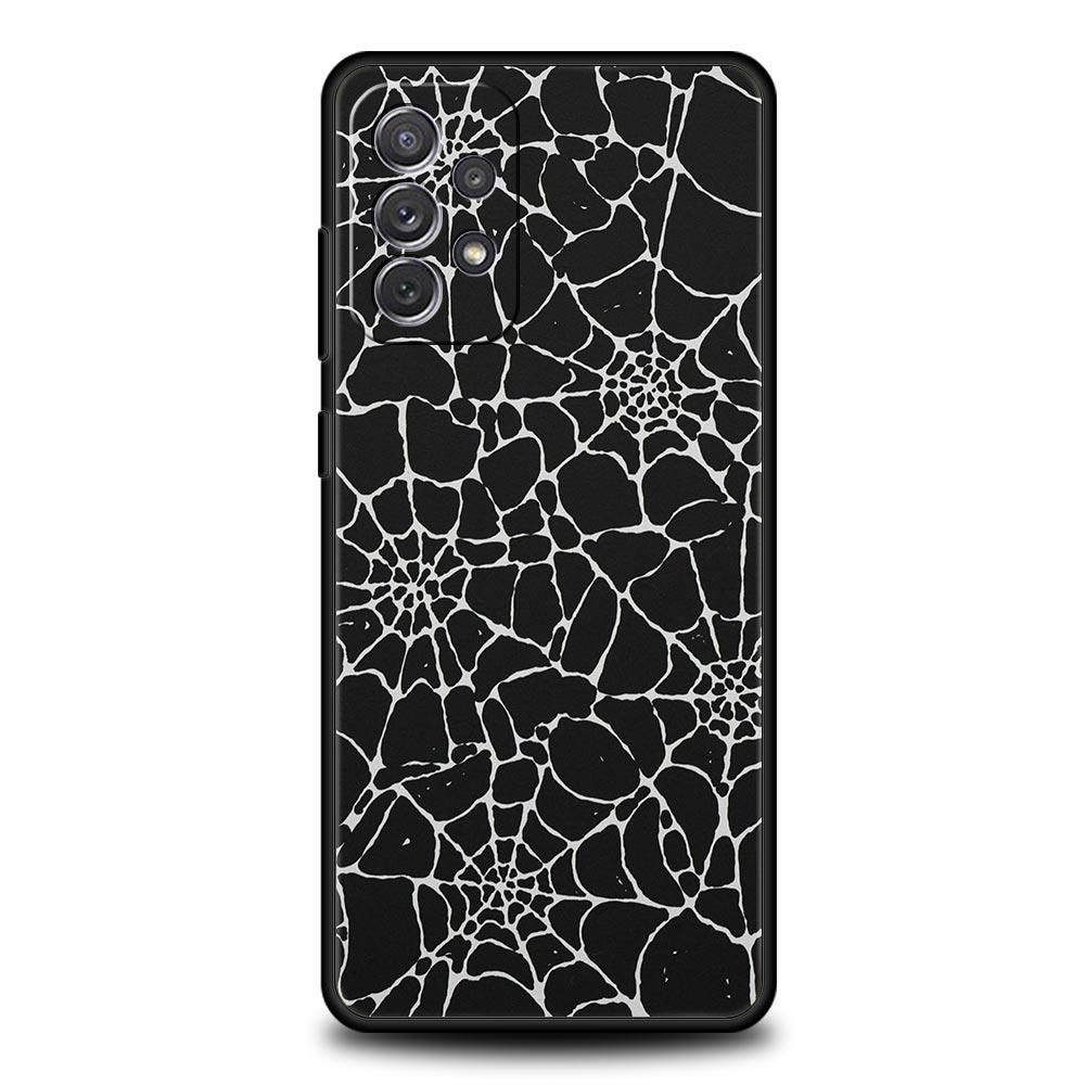 Чехол-паутина для телефона Samsung Galaxy A55 A35 A15 A14 A13 A25 A54 A51 A71 A72 A73 A32 A52 A41 5G Мягкий ТПУ корпус Fundas Capas