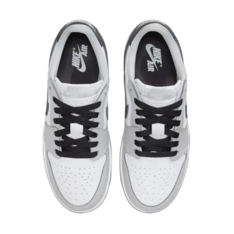 Детские кроссовки Air Jordan 1 Retro Low OG GS Barons Серый Белый Черный CZ0858-110