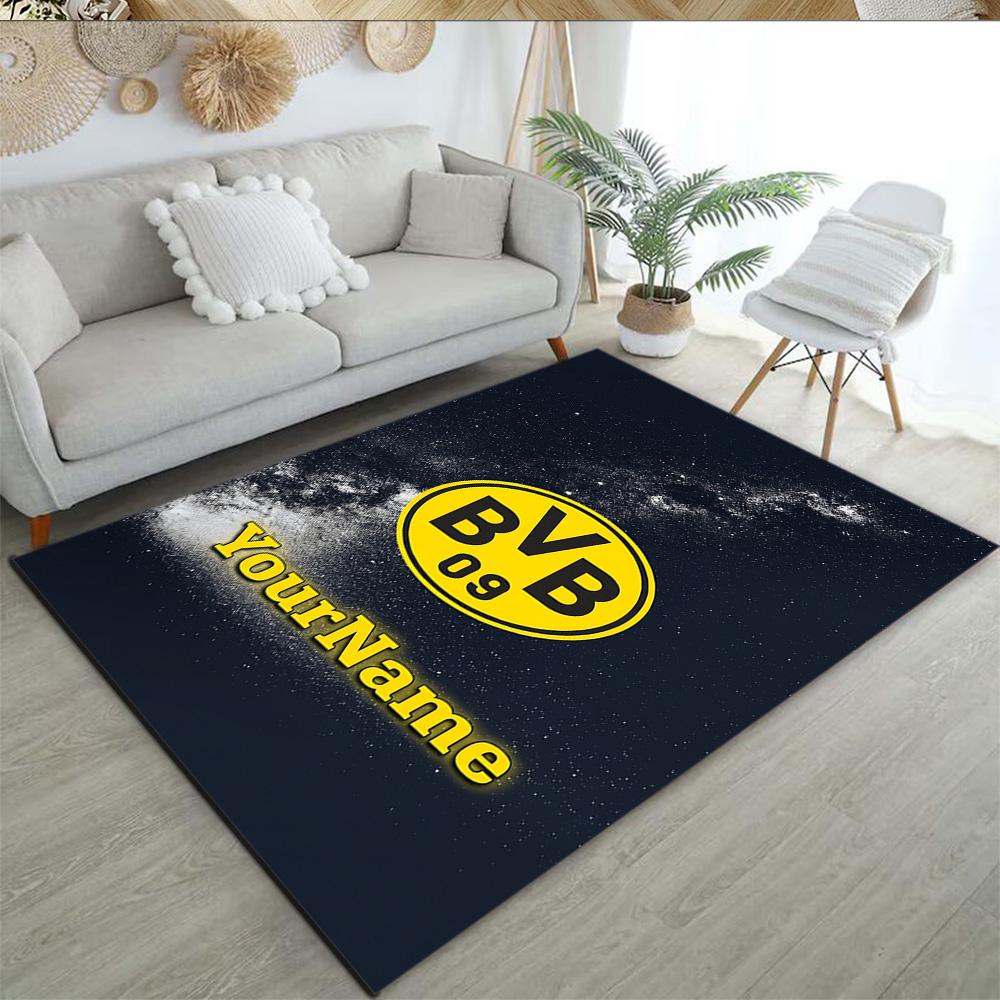 Borussia Dortmund Personalized Text Carpet Design for Entryway Study room Game Room Hallway Anti-slip Rug Anime Office Decor Spiritual Gift