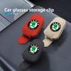cycr3 For Skoda Litchi Patterned Minimalist Glasses Clip Sunshade Storage Box S Kodiaq Octavia 2 3 Yeti Karoq Rapid Fabia VII VRS