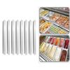 8Pcs Stainless Steel Kitchen Shelf Divider Bar Metal Food Organizers Steam Table Pan Brackets Food Service Accessories