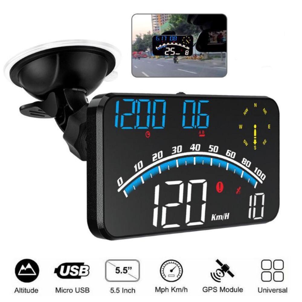 Новый цифровой спидометр, универсальный GPS, автомобильный HUD, проекционный дисплей, сигнализация о превышении скорости, миль в час