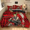 Jojos Bizarre Adventure Pattern Bedding Quilt Set Quilt Cover Pillowcase Home Birthday Gift(1 * duvet cover + 2 * pillowcase, without core)