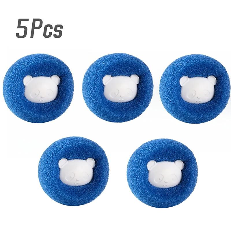 1/5Pcs Laundry Ball Kit Reusable Washing Machine Hair Remover Ball Cleaning Lint Fuzz Pet Hairs Clothes Household Product