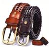 Leather Gold Pin Buckle Trousers Vintage Belts Waistband Jeans Strap Braided Belt