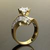 New European and American geometric ladder square ring, irregular fashion ring, personalized design index finger ring