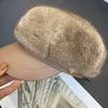 Autumn and Winter Rabbit Fur Cap New Warm Temperament Versatile Painter Beret