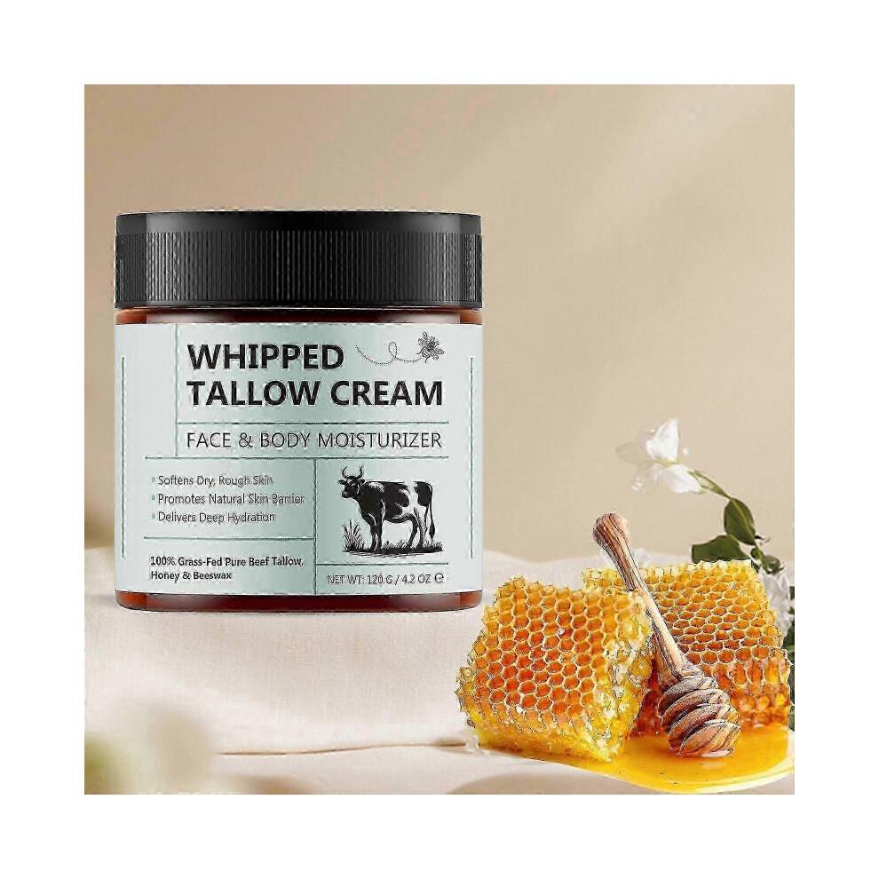 3x Grass-Fed Tallow Skin Care Cream 120g - Moisturizing Face & Body Balm, Grass-fed Beef Tallow Balm Anti-Aging Skin Care Kits less