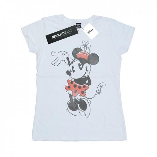 Disney Womens/Ladies Minnie Mouse Waving Cotton T-Shirt