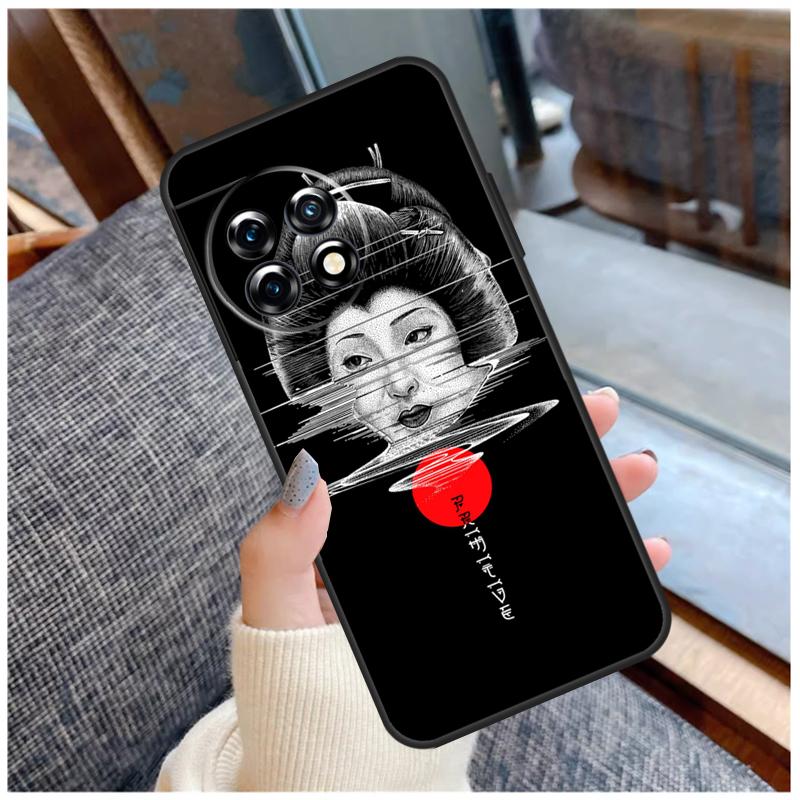 Японский чехол с гейшей для OnePlus 13R 13T 12R 10R 10T 15 13 12 11 10 9 Pro Nord 5 CE 2 3 4 Lite N20 N30 Чехол