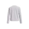 Under Armour Rival Terry Crew Neck Side Stripe Letter Drop Shoulder Long Sleeve T-Shirt Women Tops Haze-Gray 1360905-014