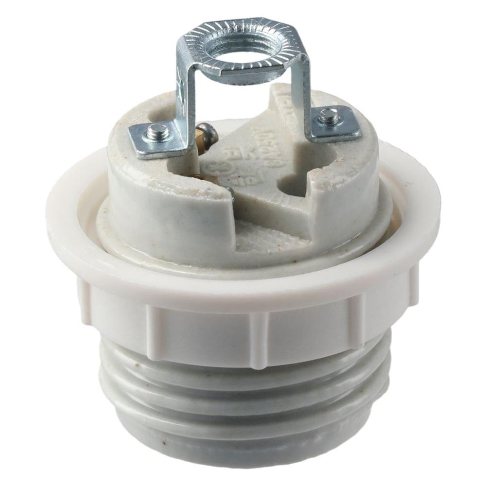 3 Pack E27 Porcelain Threaded Ceramic Shade Ring Shade Ring Medium Base  Light