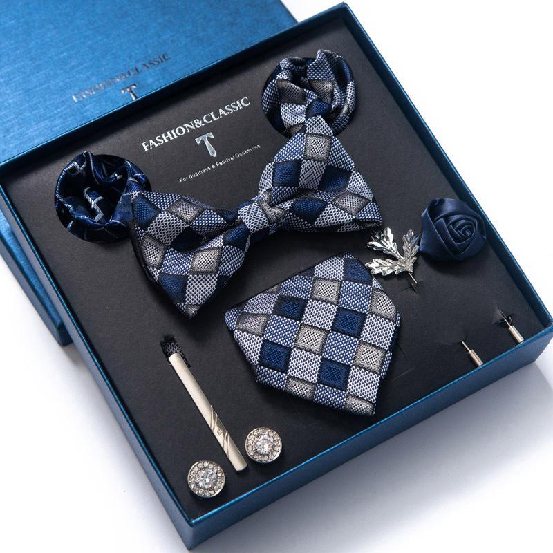 Men'S Tie Bow Tie Square Towel 8-Piece Gift Box Set Boyfriend Tie Gift