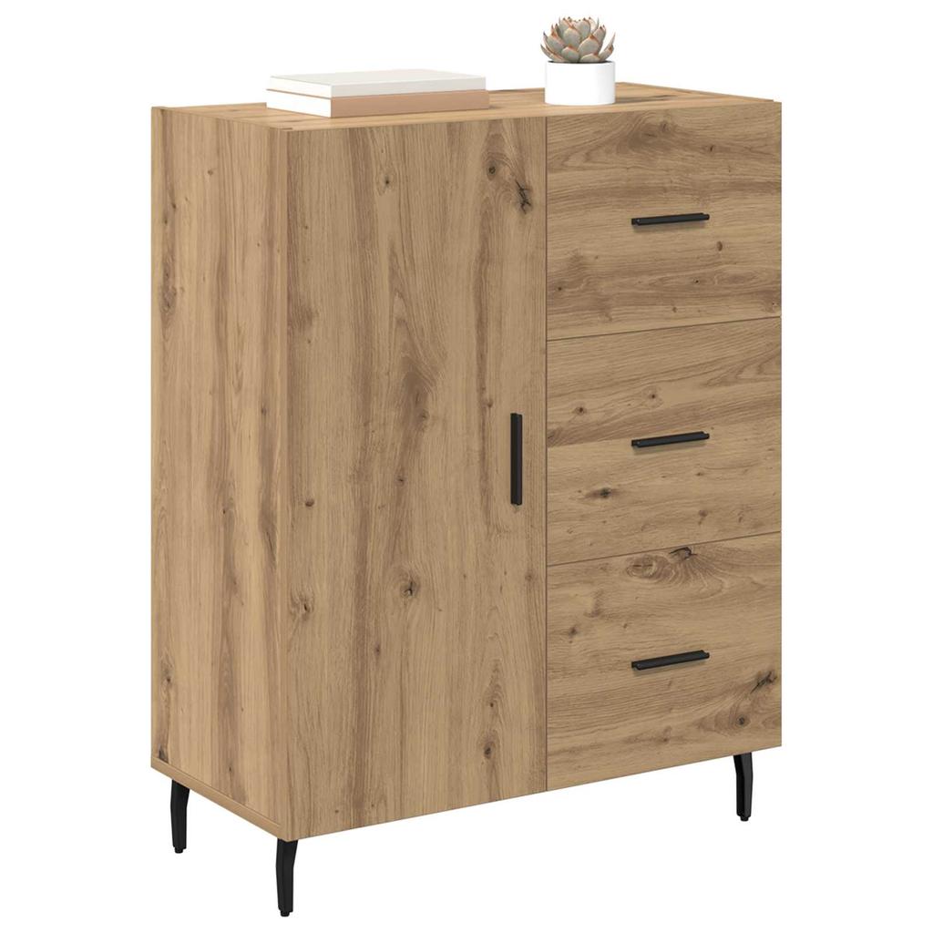 Sideboard Artisan Oak 69.5 x 34 x 90 cm Composite Wood and Iron