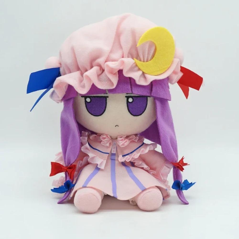 20CM Anime Patchouli Knowledge Fumo Cosplay Cute Plush Stuffed Throw Pillow Sitting Boy Girl Xmas Gift Props
