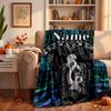 New Zealand Paua Custom Flannel Blankets Soft Warm Cozy Throws for Home Decor Holiday Gifts