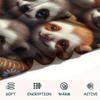 1PC Animals Print Flannel Blanket, High quality Comfortable for All Seasons, Home Decor, Warmth and Comfort