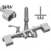 Faucet Handle Lock for 2-Handle Sinks, Prevent Accidental Water On, Adjustable Child & Pet Proof Restraint System Kitchen Bathroom Laundry Room