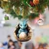2D Christmas Dragon Pendant Dragon Egg Acrylic Dragon Pendant Dragon Baby Egg Ornament  Home
