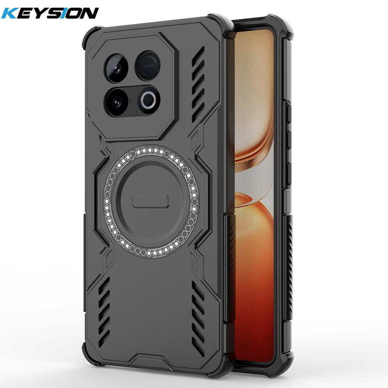 KEYSION Полый чехол для отвода тепла для IQOO Z10 Turbo Pro Магнитное охлаждение Ударопрочный чехол для телефона для для для IQOO Z10 Turbo