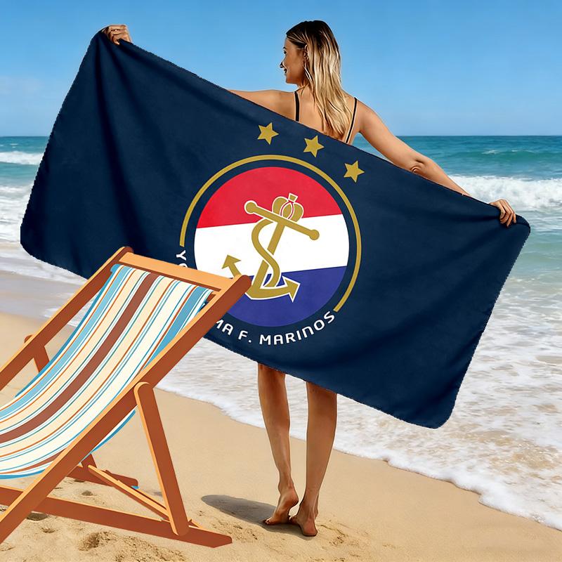 Yokohama F·Marinos Print Beach Towel, Large Soft Quick Dry Towel for Beach Camping Swimming