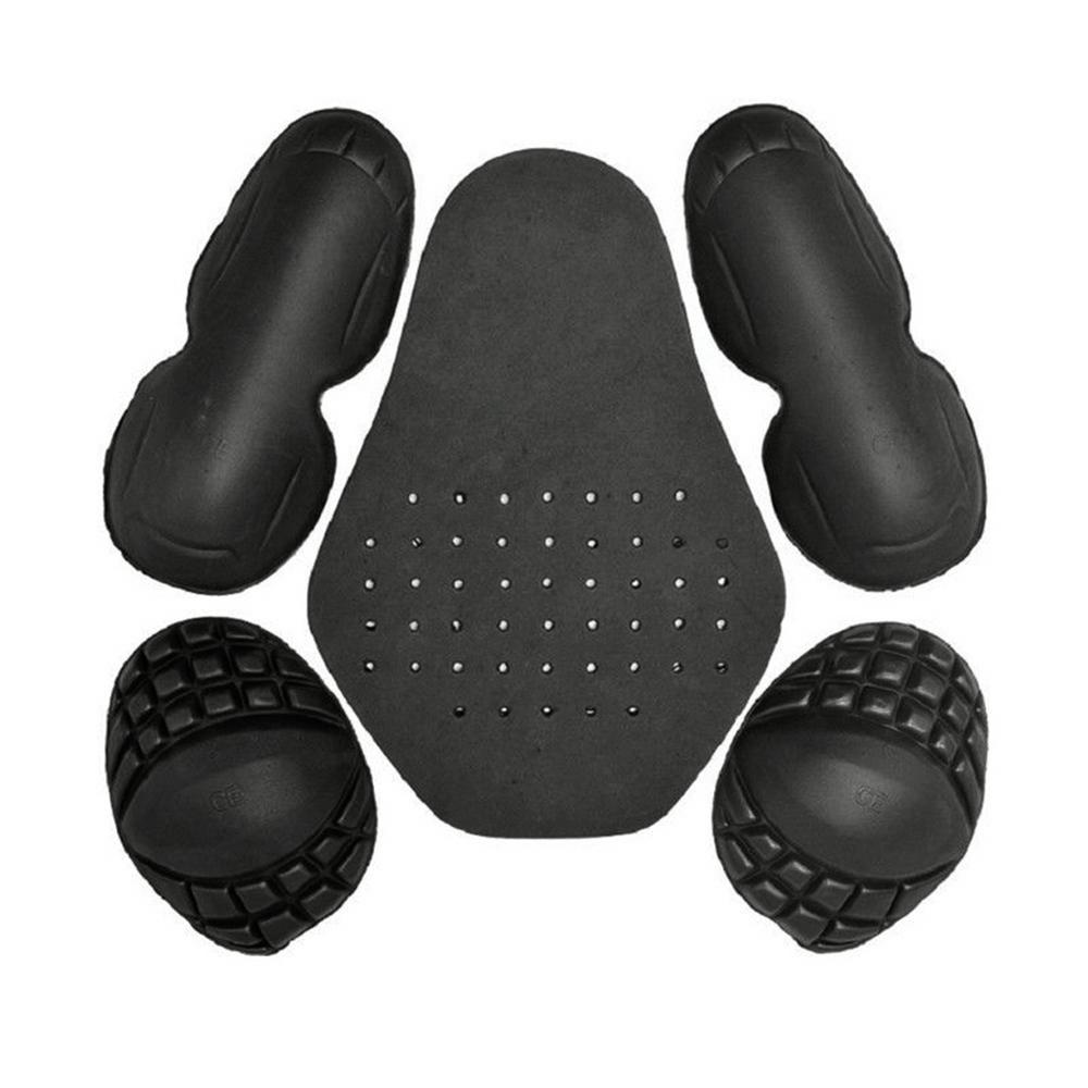 5 шт. съемных протекторов для плеч, локтей и спины из ЭВА для езды на мотоцикле, комплект защитной одежды для гонок на мотоцикле