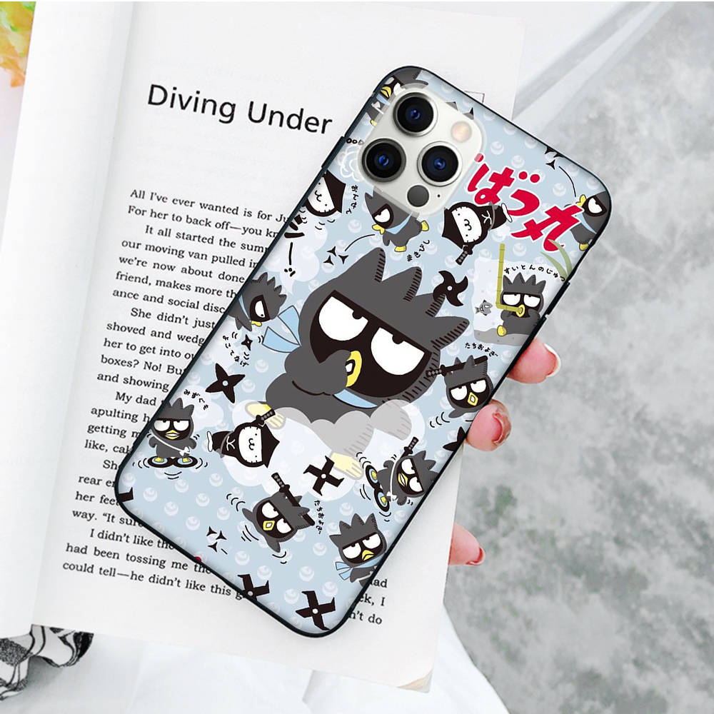 JZ13 Черный мягкий чехол Badtz-maru для OPPO Reno 8 6 5 4 Pro Plus Find X3 A17 A3 A31 A38 A40 A53 A54 A55 A74 A76 A78 A77 A80 A94 A95 A96 Lite