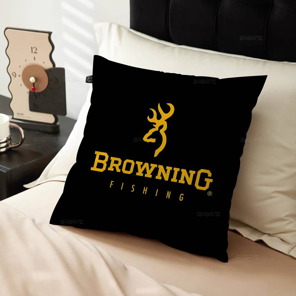 BBrownings Logo Pillow Cushion Cover Pillowcase Living Room Sofa Home Decor Customized