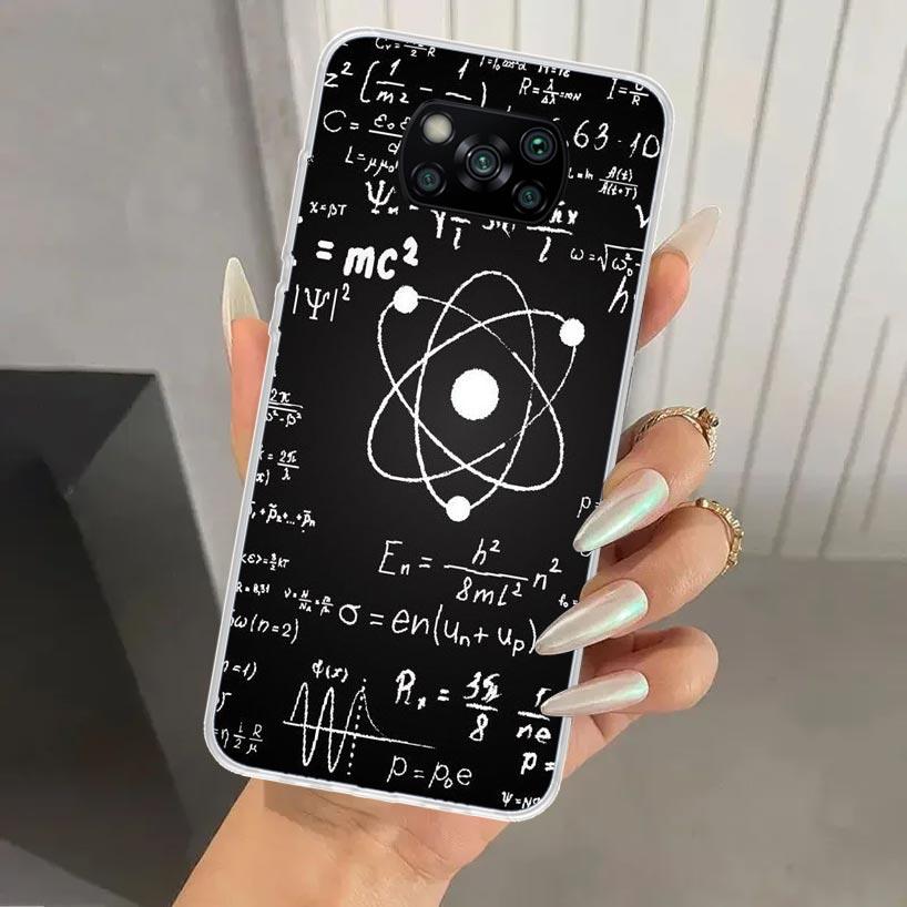 Physics Chemical Mathematics Phone Case for Xiaomi Poco X5 X6 X7 Pro F7 Ultra M7 Redmi 15 15C 13 13C 12 12C 10 10A 10C 9 9A 9C 9
