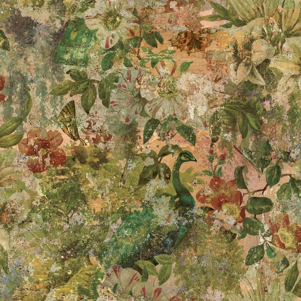 Holden Décor Outside In Vintage Peacock Textured Wallpaper