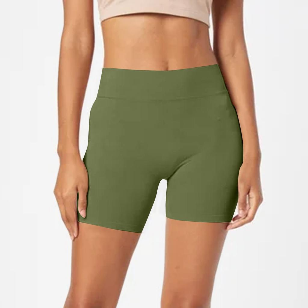 Women's Casual Peach Butt Yoga Shorts High Waist Pocket Sports Fitness Nude High Bounce Running Quick Dry Three-quarter Pants