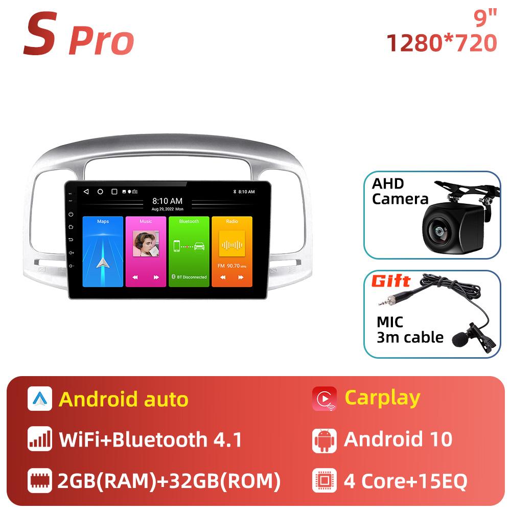 Для Hyundai Accent 2006-2011 Экран 2 Din Android Радио Автомобильный мультимедийный проигрыватель Стерео GPS Навигационный блок Авторадио Carplay