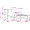Garden Lounge Set 4 pcs Wax Brown Solid Pine Wood