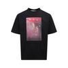Summer Men's T Shirt Abloh Vintage Retro Oil Painting Printed T-shirt Loose Short Sleeved Shirt Men Women  T Shirts