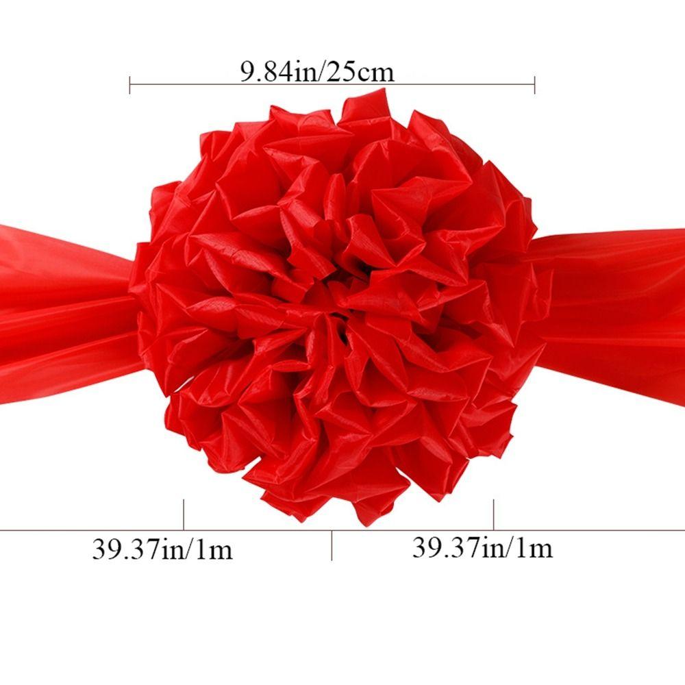 Big Handheld Ribbon-Cutting Car Delivery Glorious Flower Ball Hydrangea Square Dance Props Ornament