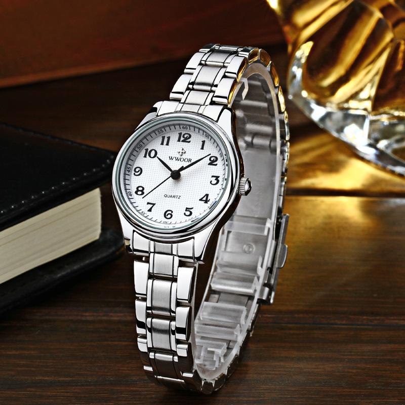 WWOOR Большие цифровые часы со стальным ремешком Винтажные женские часы