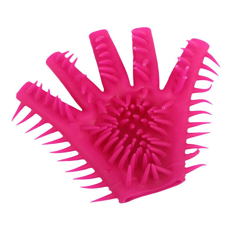 Silicone Penis Massage Sex Gloves with Spike Finger Sleeves for Couples Masturbation And Orgasm Enhancement Adult Sex Toy
