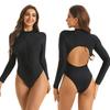 Women's One-piece Swimsuit Zippered Hollow Back Swimsuit