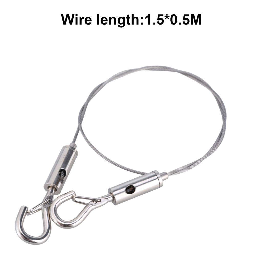 Регулируемая система тросов из нержавеющей стали, простая в установке подвеска из проволочного троса для надежной фиксации белья и подвешивания картин