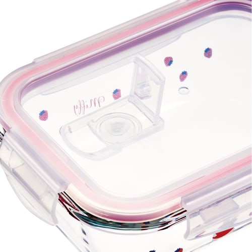 Skater Storage Container 650ml M Heat Resistant Glass Oven Microwave Dishwasher Safe with Lid Valve Miffy GBST7-A