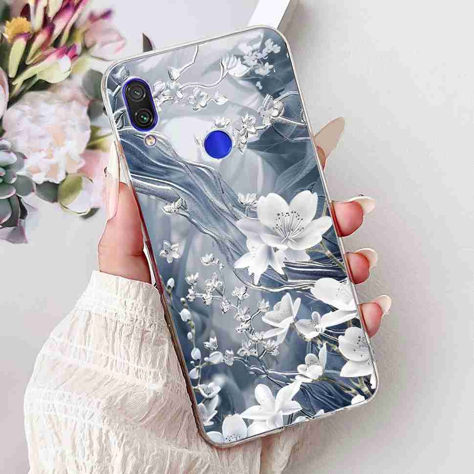 Чехол для Redmi Note 7 4G M1901F7G Модный Чехол с Расписными Цветами Мягкий Силиконовый TPU Чехол для Redmi Note 7Pro M1901F7S 6.3" Защитный Чехол для Телефона