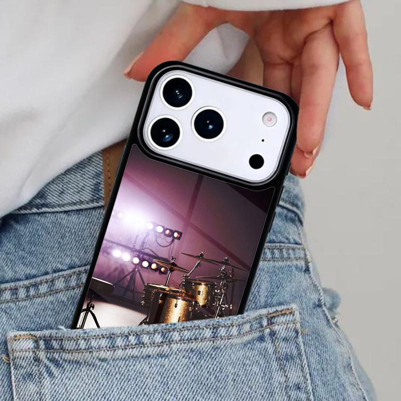 Drum Drummer Music DJ soft Phone Case for iPhone 16e 15 14 13 12 17 Pro Max Plus Air 17pro Cover Coque