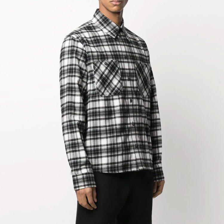 OFF WHITE Рубашка Мужская Черная SS21 OMGA133R21FAB0021000