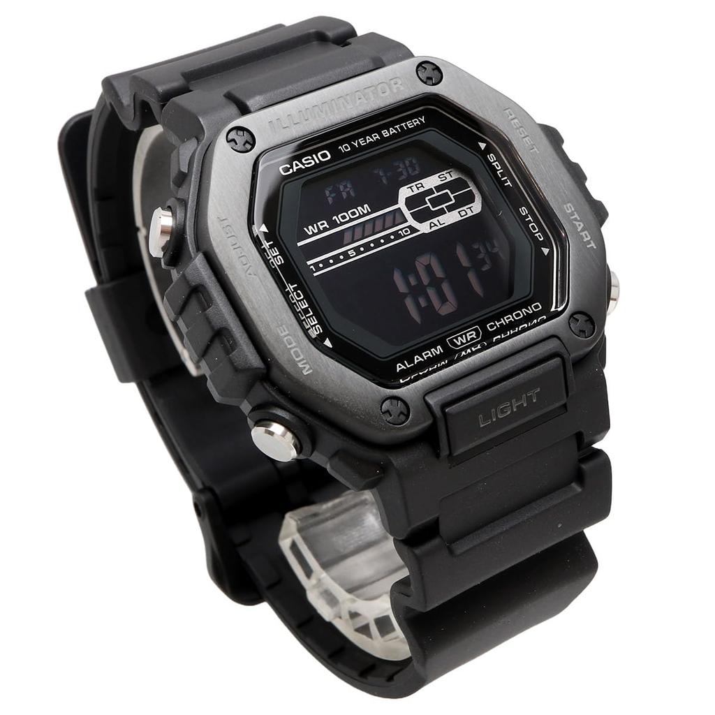 CASIO Стандартные цифровые часы с металлическим циферблатом полностью черные Overseas Модель [Casio] Мужские MWD-110HB-1BV [Товар]