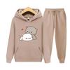 Kawaii Girl Anime Sweatshirt Set Fleece Harajuku Oversized Casual Pullover Cute Couple Valentine's Day Gift Hoodie Set